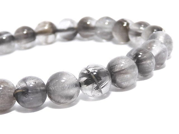 [Video][One of a kind] Platinum Rutilated Quartz AAA- Round 7mm Bracelet NO.5