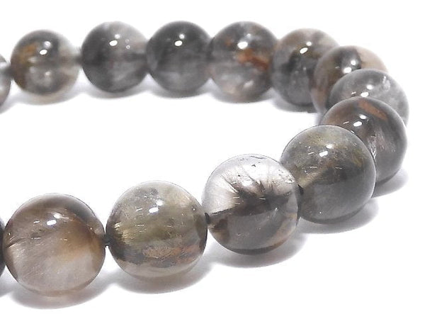 [Video][One of a kind] Platinum Rutilated Quartz AAA- Round 9.5mm Bracelet NO.14