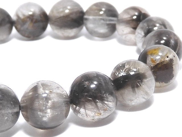 [Video][One of a kind] Platinum Rutilated Quartz AAA- Round 10mm Bracelet NO.16