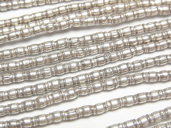 Karen Silver Patterned Roundel 3x3x2.5mm 1/4 or 1strand beads (aprx.28inch/69cm)
