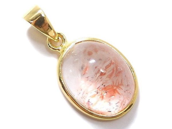 [Video][One of a kind] High Quality Lepidocrocite in Quartz AAA- Pendant 18KGP NO.32