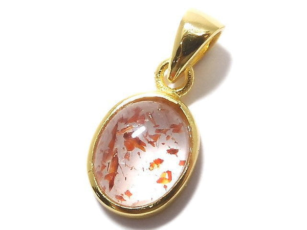 [Video][One of a kind] High Quality Lepidocrocite in Quartz AAA- Pendant 18KGP NO.36
