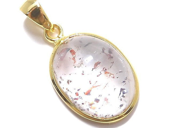 [Video][One of a kind] High Quality Lepidocrocite in Quartz AAA- Pendant 18KGP NO.38