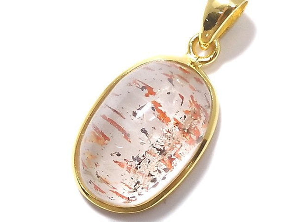 [Video][One of a kind] High Quality Lepidocrocite in Quartz AAA- Pendant 18KGP NO.39