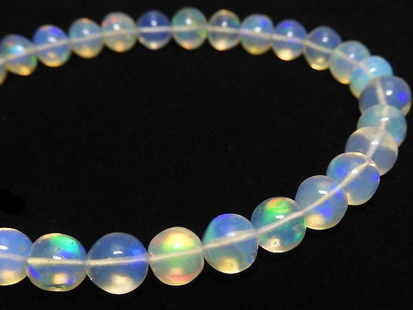 [Video][One of a kind] High Quality Ethiopian Opal AAA- Round 6mm Bracelet NO.10