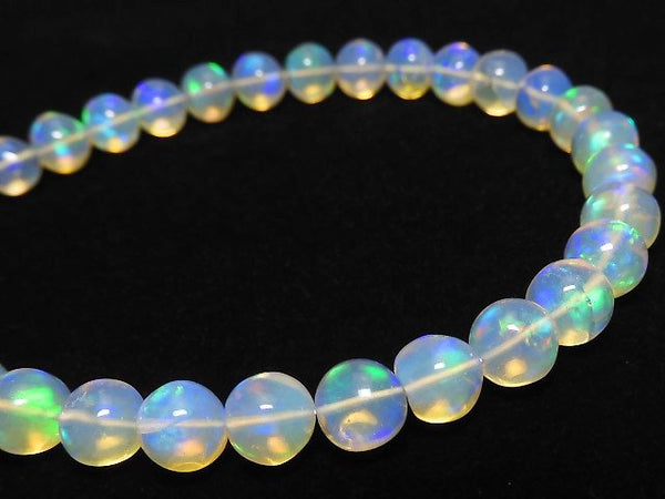 [Video][One of a kind] High Quality Ethiopian Opal AAA- Round 6mm Bracelet NO.14