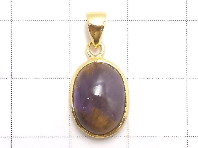 [Video][One of a kind] Cacoxenite in Amethyst AAA- Pendant 18KGP NO.12