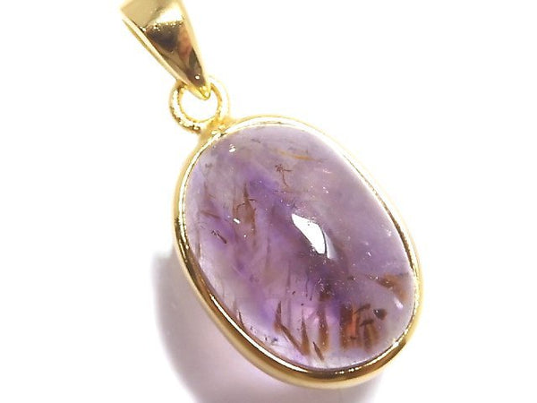 [Video][One of a kind] Cacoxenite in Amethyst AAA- Pendant 18KGP NO.15