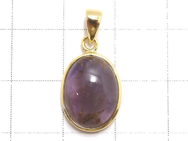 [Video][One of a kind] Cacoxenite in Amethyst AAA- Pendant 18KGP NO.16
