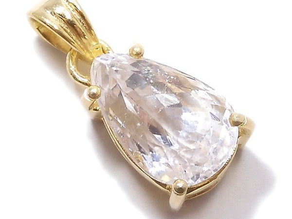 [Video][One of a kind] High Quality Kunzite AAA Faceted Pendant 18KGP NO.17