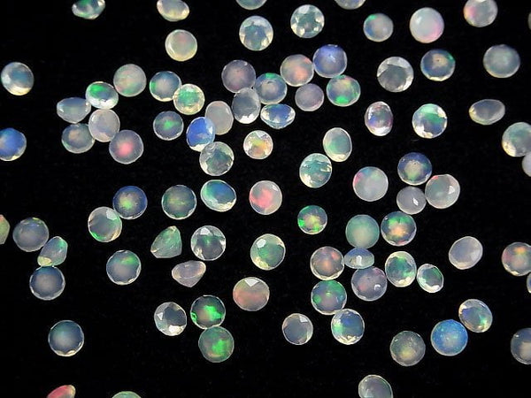 [Video]High Quality Ethiopian Opal AAA- Loose stone Round Faceted 3.5x3.5mm 10pcs