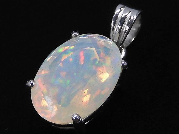 [Video][One of a kind] High Quality Opal AAA Faceted Pendant Silver925 NO.9