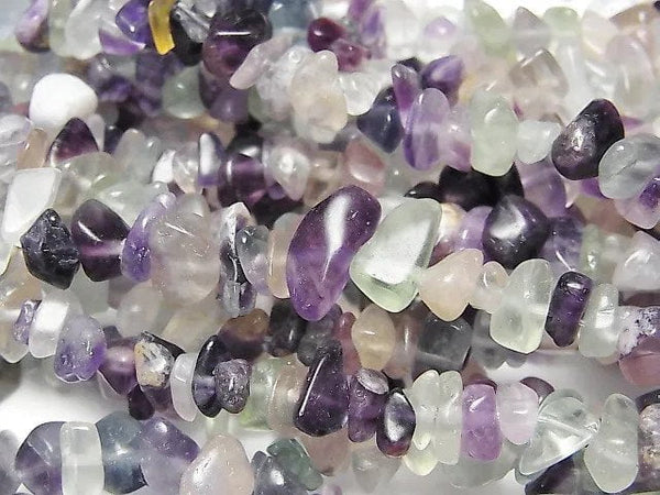 Multicolor Fluorite AAA- Chips (Small Nugget) 1strand beads (aprx.31inch/78cm)
