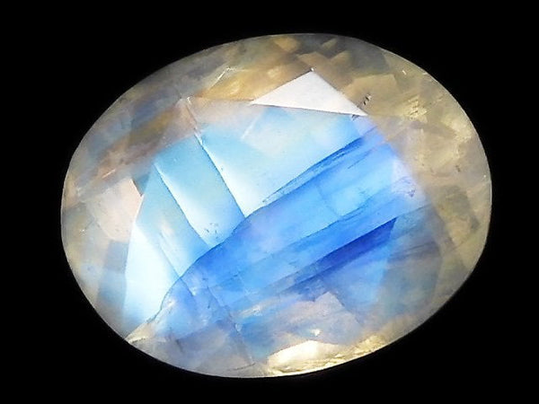 [Video][One of a kind] High Quality Rainbow Moonstone AAA Loose stone Faceted 1pc NO.34