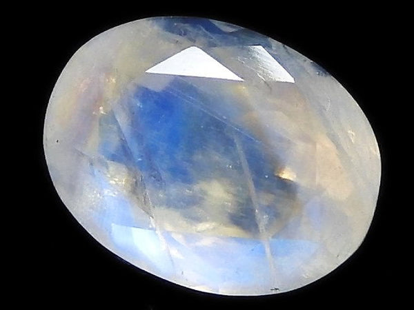 [Video][One of a kind] High Quality Rainbow Moonstone AAA Loose stone Faceted 1pc NO.37