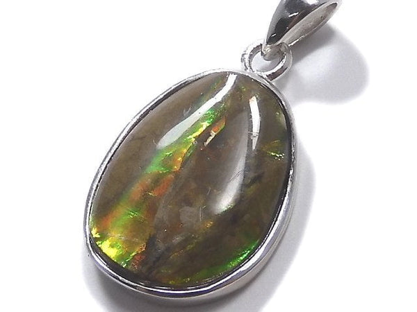 [Video][One of a kind] High Quality Ammolite AAA- Pendant Silver925 NO.102