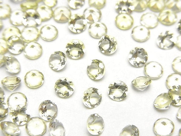 [Video]High Quality Lemon Quartz AAA Loose stone Round Faceted 4x4mm 10pcs