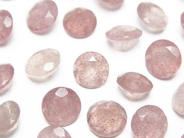 [Video]High Quality Pink Epidote AA++ Loose stone Round Faceted 8x8mm 5pcs