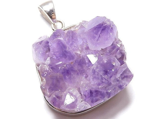 [Video][One of a kind] Amethyst Druzy Pendant Silver925 NO.6