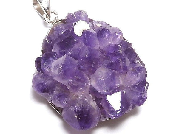 [Video][One of a kind] Amethyst Druzy Pendant Silver925 NO.9