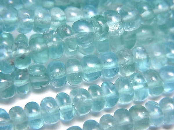 [Video]High Quality Apatite AAA- Roundel half or 1strand beads (aprx.18inch/44cm)