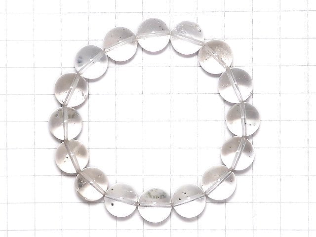 [Video][One of a kind] Pyrite in Quartz Round 12.5mm Bracelet NO.10