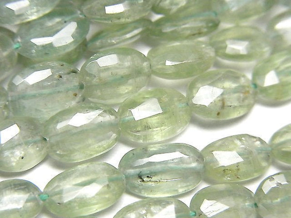 [Video]High Quality Green Kyanite AA++ Faceted Oval half or 1strand beads (aprx.15inch/38cm)