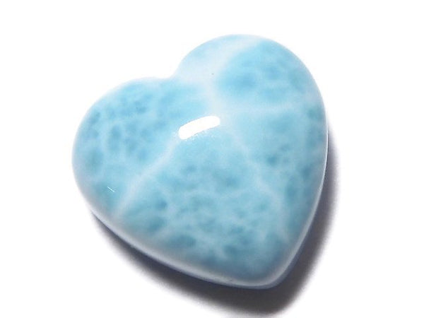 [Video][One of a kind] High Quality Larimar Pectolite AAA Heart [Half Drilled Hole] 1pc NO.392
