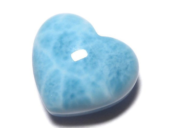 [Video][One of a kind] High Quality Larimar Pectolite AAA Heart [Half Drilled Hole] 1pc NO.396