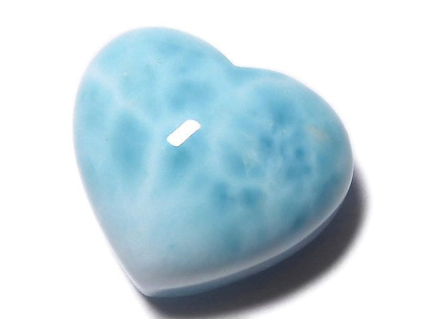 [Video][One of a kind] High Quality Larimar Pectolite AAA Heart [Half Drilled Hole] 1pc NO.398