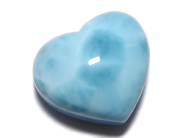 [Video][One of a kind] High Quality Larimar Pectolite AAA Heart [Half Drilled Hole] 1pc NO.400
