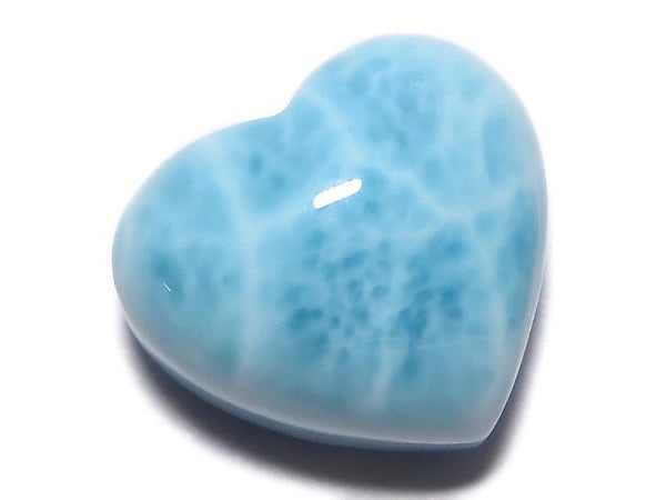 [Video][One of a kind] High Quality Larimar Pectolite AAA Heart [Half Drilled Hole] 1pc NO.401