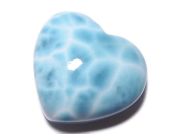 [Video][One of a kind] High Quality Larimar Pectolite AAA Heart [Half Drilled Hole] 1pc NO.402