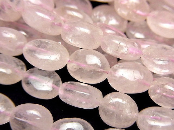[Video]Morganite AA+ Oval half or 1strand beads (aprx.17inch/42cm)