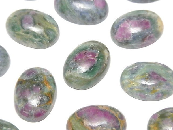 [Video] Ruby in Fuchsite Oval Cabochon 18x13mm 2pcs