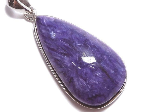 [Video][One of a kind] Charoite AAA Pendant Silver925 NO.6