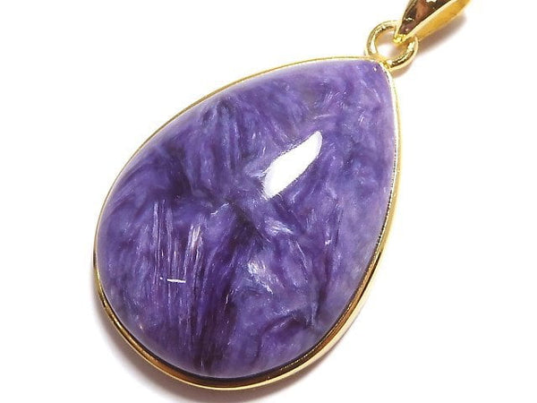 [Video][One of a kind] Charoite AAA Pendant 18KGP NO.12