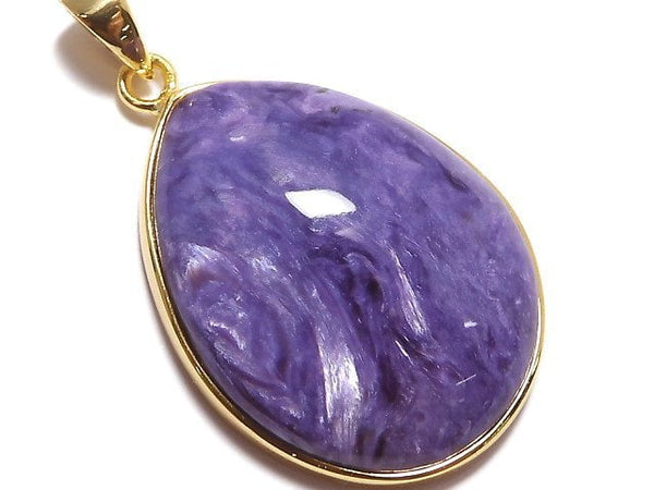 [Video][One of a kind] Charoite AAA Pendant 18KGP NO.14