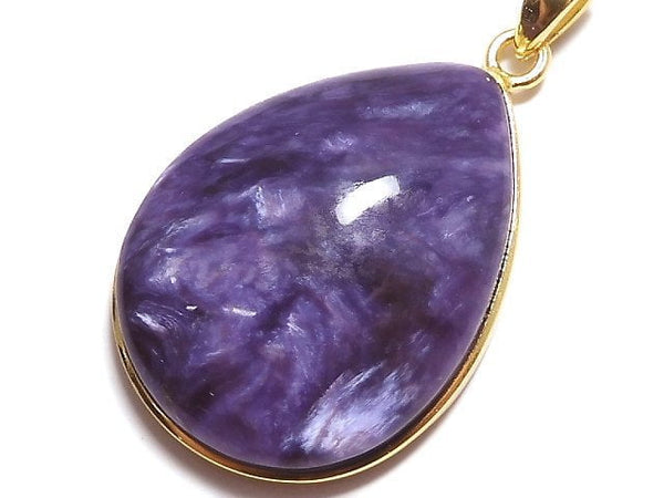 [Video][One of a kind] Charoite AAA Pendant 18KGP NO.17