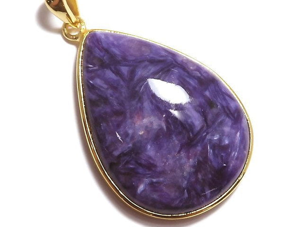 [Video][One of a kind] Charoite AAA Pendant 18KGP NO.19