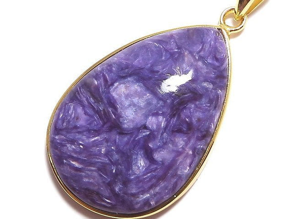 [Video][One of a kind] Charoite AAA Pendant 18KGP NO.20
