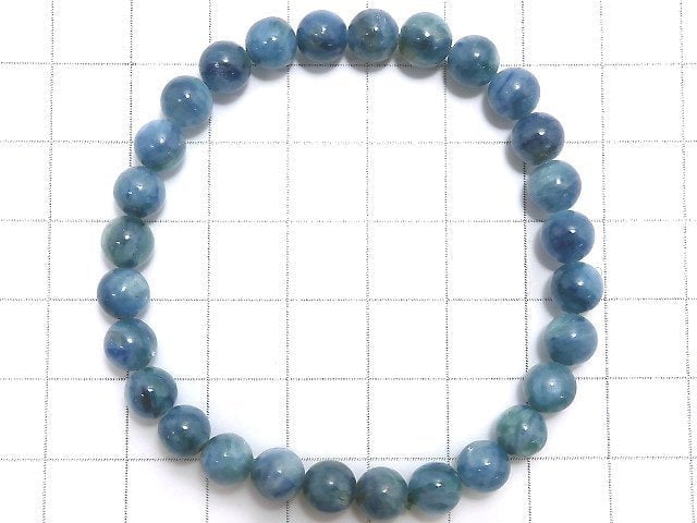 [Video][One of a kind] Kyanite in Fuchsite Round 6mm Bracelet NO.2