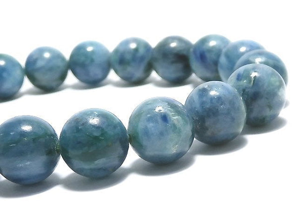 [Video][One of a kind] Kyanite in Fuchsite Round 9.5mm Bracelet NO.5
