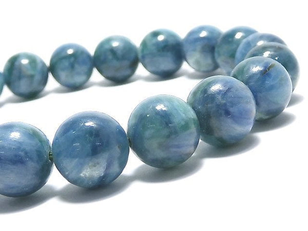 [Video][One of a kind] Kyanite in Fuchsite Round 10mm Bracelet NO.6