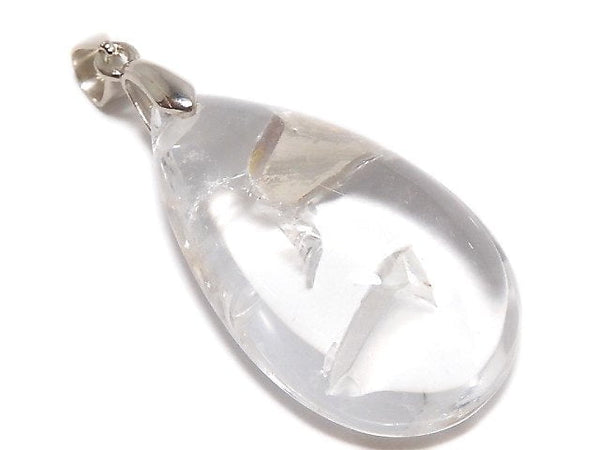 [Video][One of a kind] Crystal in Quartz Pendant Silver925 NO.129