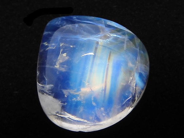 [Video][One of a kind] High Quality Rainbow Moonstone AAA Cabochon 1pc NO.33