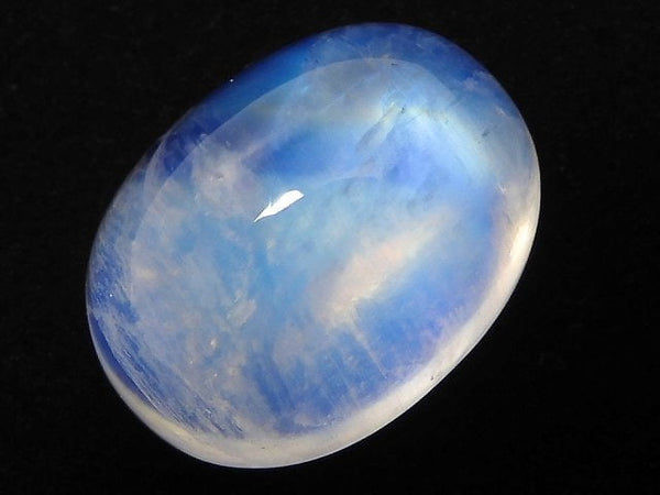 [Video][One of a kind] High Quality Rainbow Moonstone AAA Cabochon 1pc NO.35
