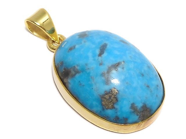 [Video][One of a kind] Persian Turquoise AA++ Pendant Silver925 NO.46