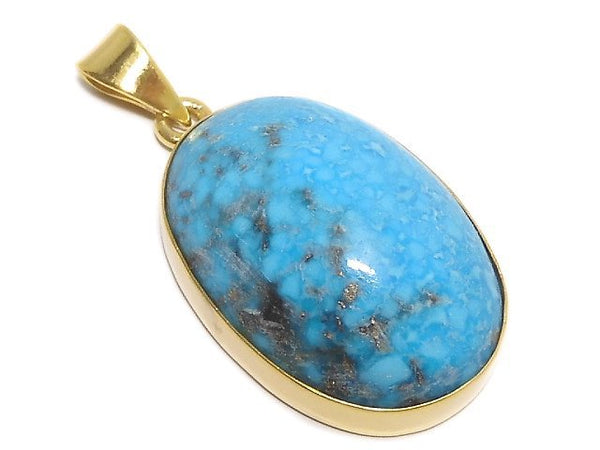 [Video][One of a kind] Persian Turquoise AA++ Pendant Silver925 NO.49