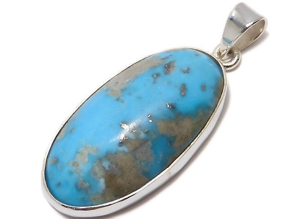 [Video][One of a kind] Persian Turquoise AA++ Pendant Silver925 NO.56
